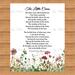 The Little Cares Poetry Watercolor Field Clover By E B Browning 8x10 Poetry Instant Wall Art Digital Download Printable DIY Vintage Verses